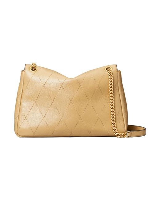 Tory Burch Natural Shoulder Bags