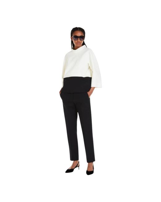 Max Mara Black Straight Trousers