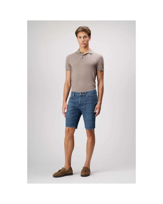 Jeckerson Blue Denim Shorts for men