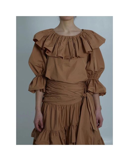 Chloé Geplooide Blouse in het Brown