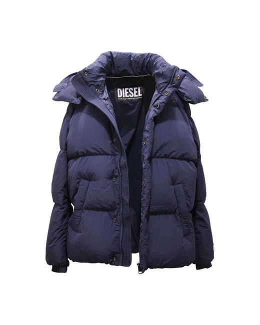 DIESEL Gepolsterte Jacke Mit Abnehmbarer Kapuze in Blue für Herren
