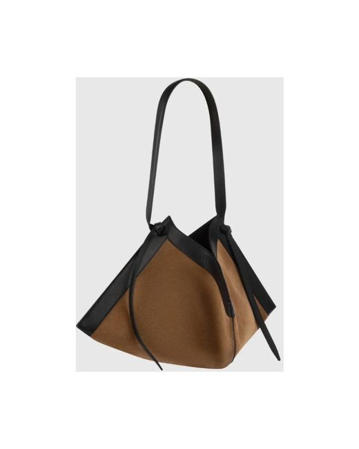 Yuzefi Brown Shoulder Bags