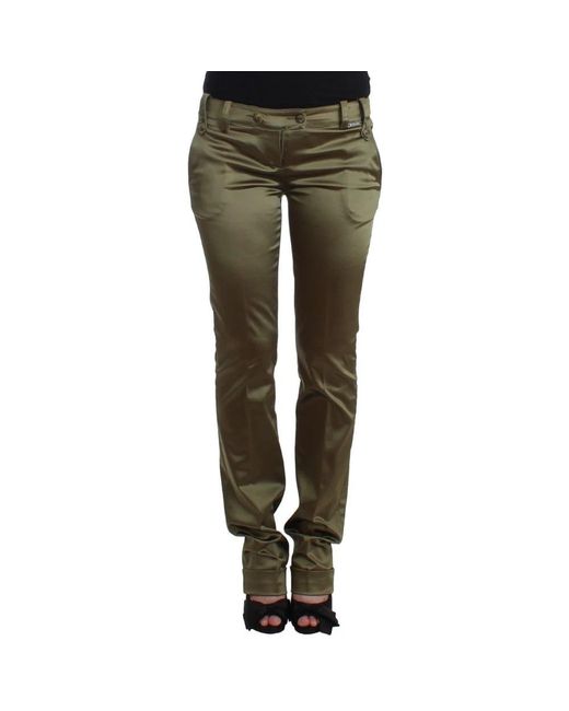 John Galliano Green Slim-Fit Trousers