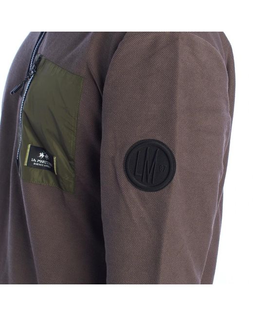 La Martina Gray Zip-Throughs for men