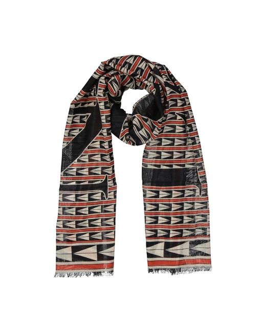 Lanvin Accessoires ,Veelkleurig ,Wol Wollen Sjaal Geometrisch Patroon in het Black
