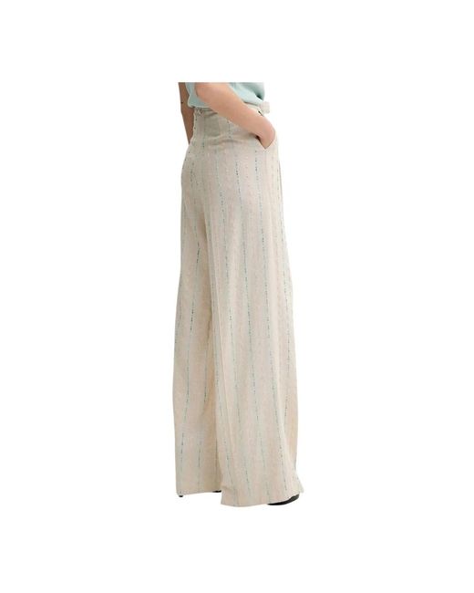Fracomina Natural Wide Trousers