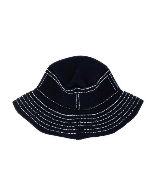 Barrie Accessoires ,Blauw ,Cashmere Blend Bucket Hat in het Blue