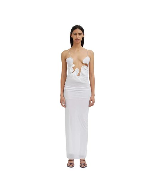Christopher Esber Kleedjes ,Wit ,Witte Maxi Jurk Met Golfuitsnijding in het White