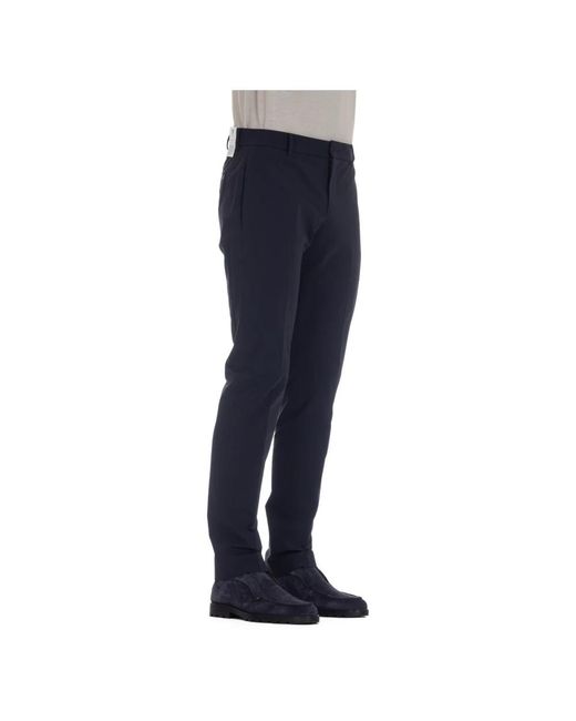 PT Torino Blue Slim-Fit Trousers for men