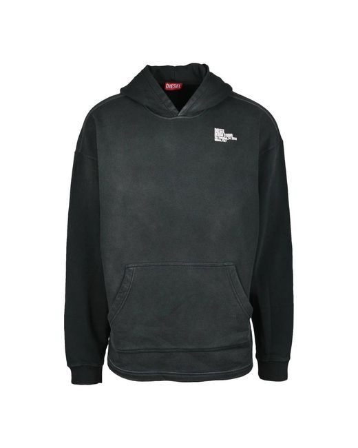 DIESEL Hoodies & Sweatvesten ,Grijs ,Hoodie in het Black voor heren