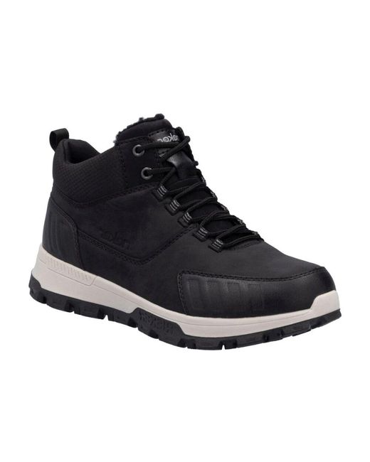 Rieker Black Lace-Up Boots for men