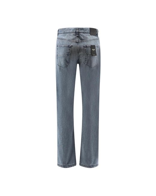 Fendi Blue Straight Fit Jeans for men