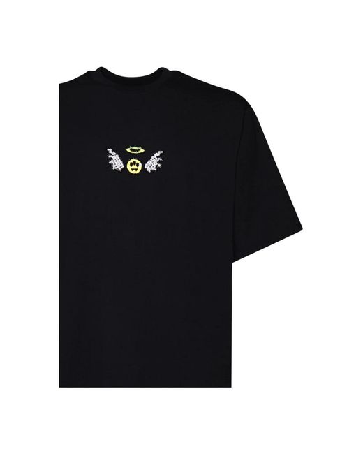 Barrow Zwarte Katoenen T-Shirt Met Ronde Kraag in het Black voor heren