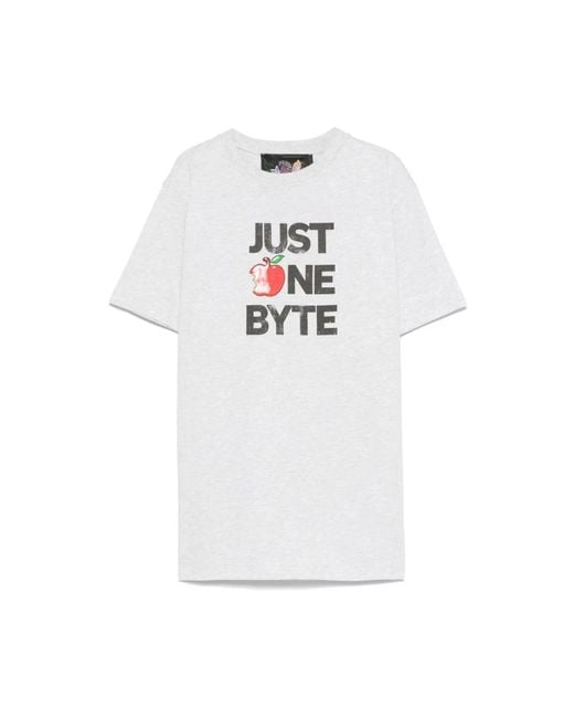 Coperni Tops ,Grijs ,Katoen T-Shirt Met Logo-Detail En Ronde Hals in het White