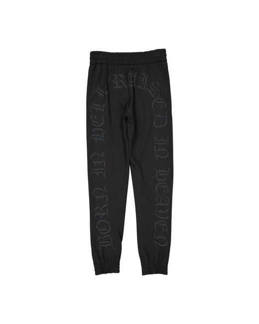 Philipp Plein Black Sweatpants for men