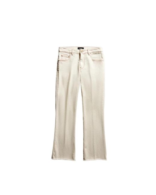 Fay Natural Cropped Trousers