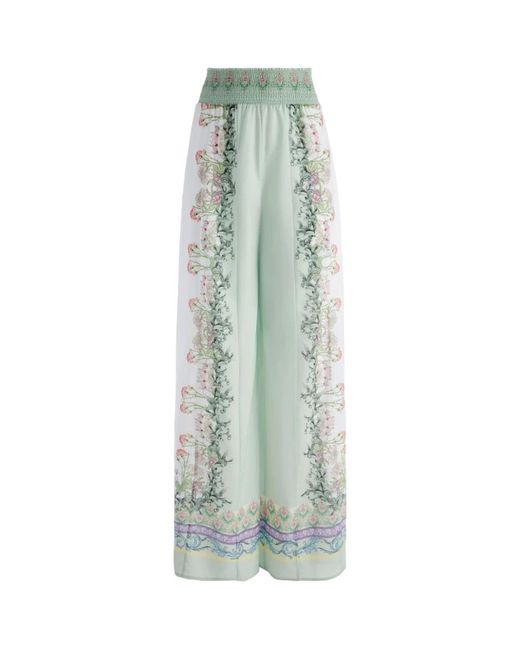 Alice + Olivia Green Wide Trousers