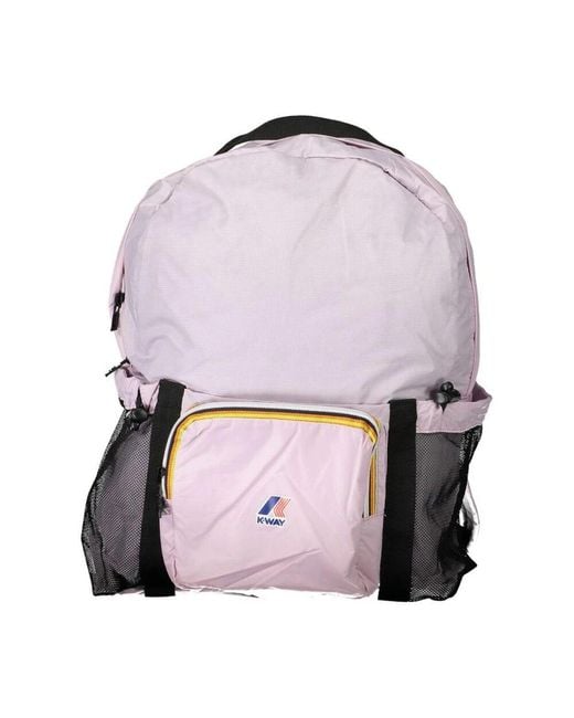 K-Way Pink Rosa polyamid rucksack für frauen
