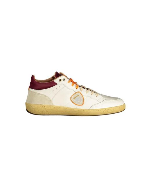 Blauer Witte Polyester Sneaker in het White voor heren