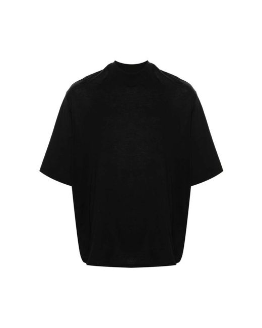 Camiseta de algodón negra con logo bordado The Attico de color Black