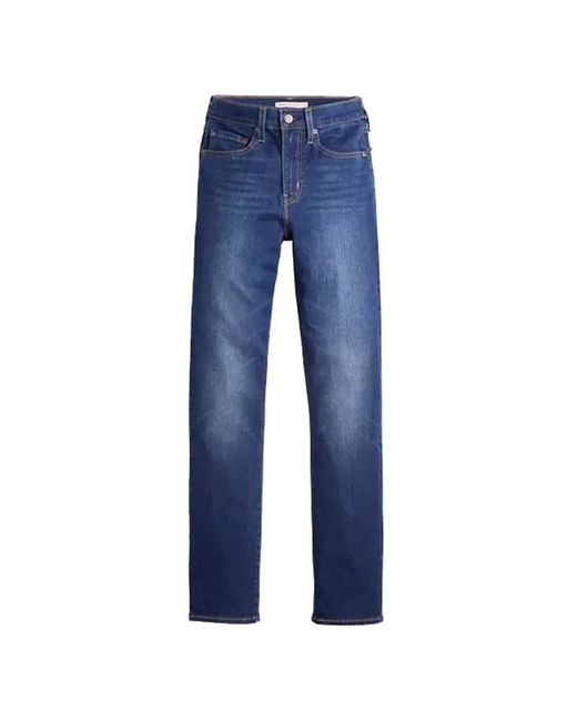 Levi's Jeans ,Blauw ,724 High Rise Straight Chelsea Carbon in het Blue