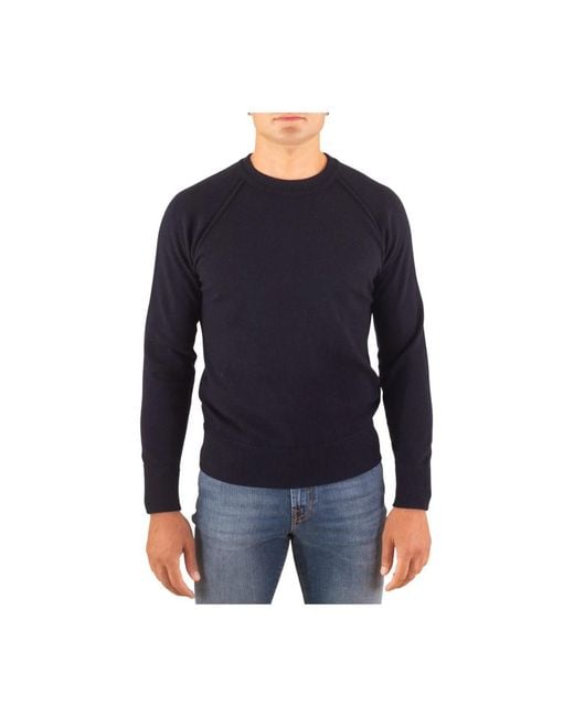 Paolo Pecora Men's Blue Round-Neck Knitwear