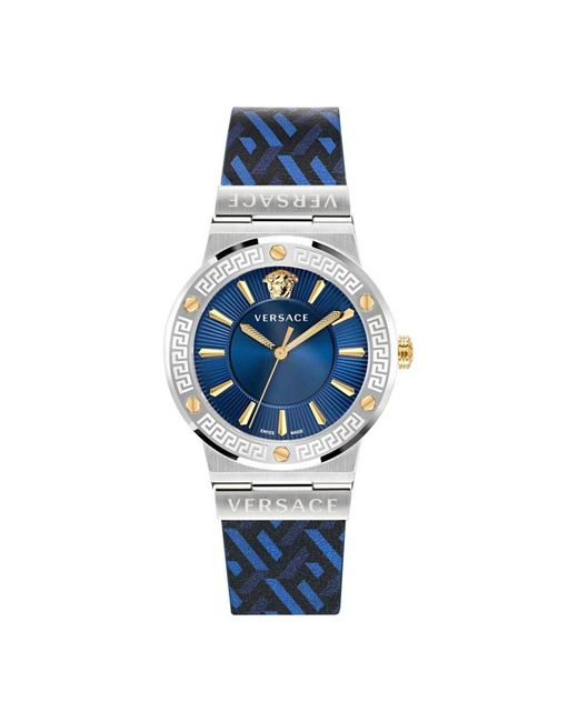 Versace Greca Logo Horloge in het Blue