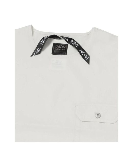 Taion White Sleeveless Tops for men