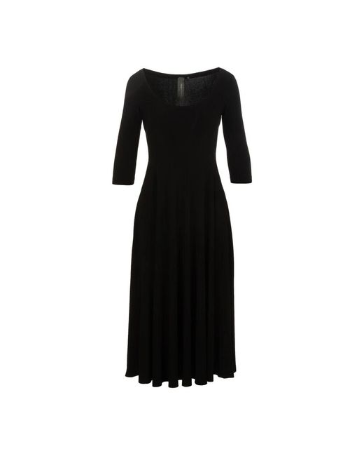 Norma Kamali Black Midi Dresses