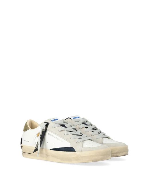 Crime London White Sneakers for men