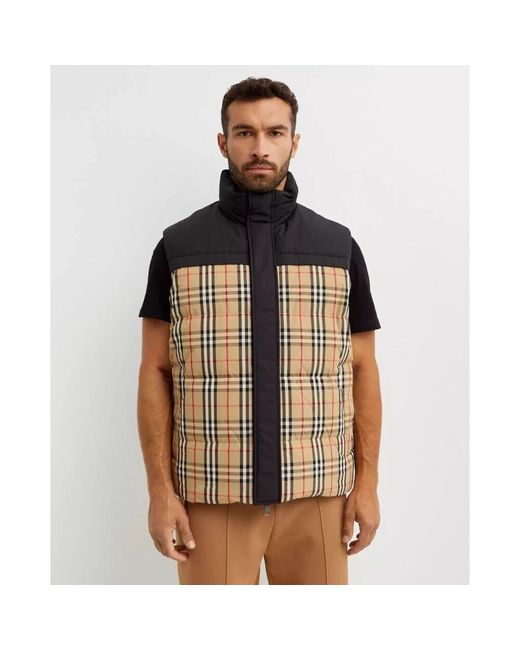 Burberry Wendbare Karierte Weste in Black für Herren
