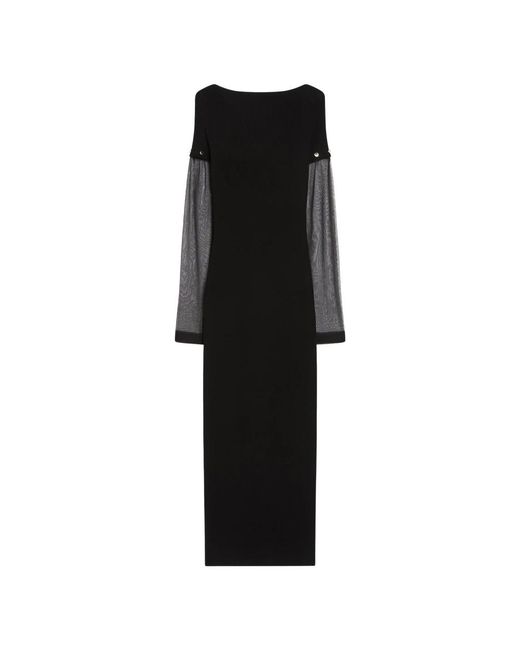 Max Mara Black Schwarzes Strickkleid