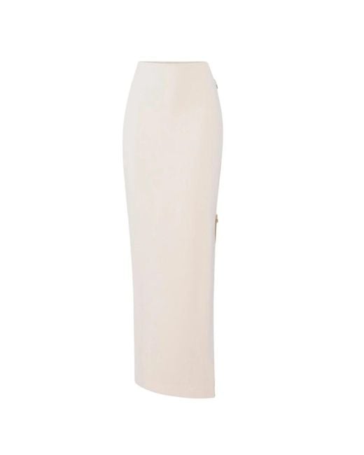 Elisabetta Franchi White Maxi Skirts