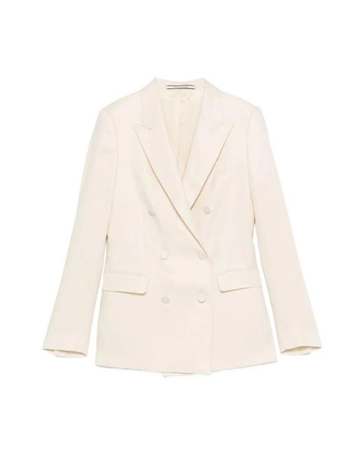Tagliatore Parigi Double-Breasted Blazer in het Natural