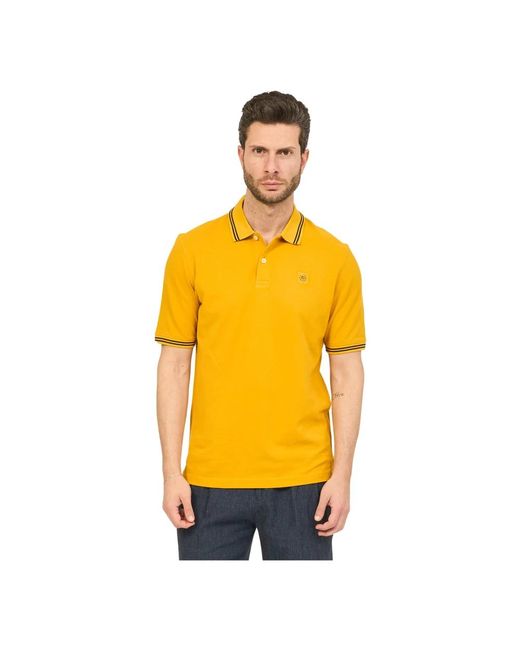 Bugatti Polo shirt baumwolle bestickt in Yellow für Herren