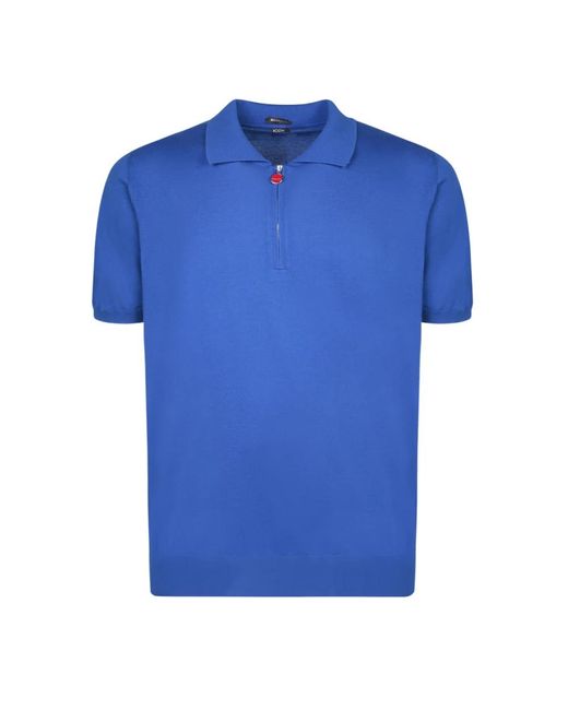 Kiton Blaue t-shirts polos für männer in Blue für Herren