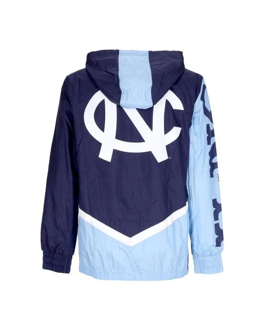 Mitchell & Ness Fitness ,Blauw ,Polyester Ncaa Windbreaker North Carolina Tar Heels in het Blue voor heren
