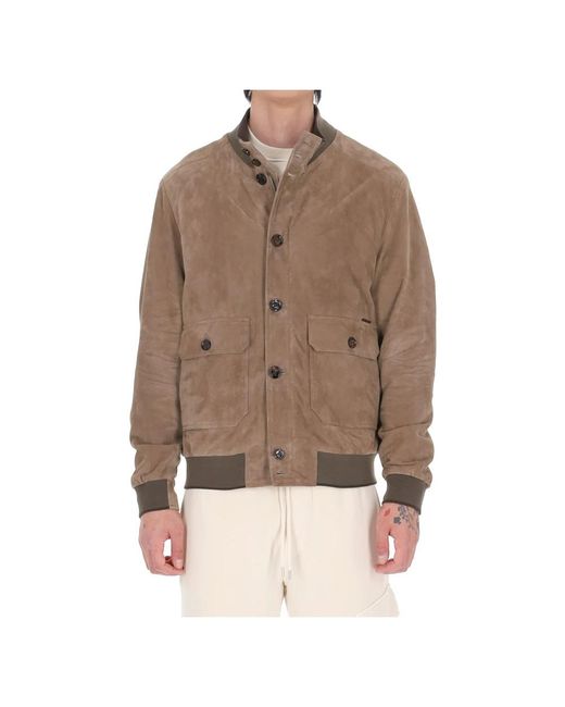 Moorer Brown Leather Jackets for men