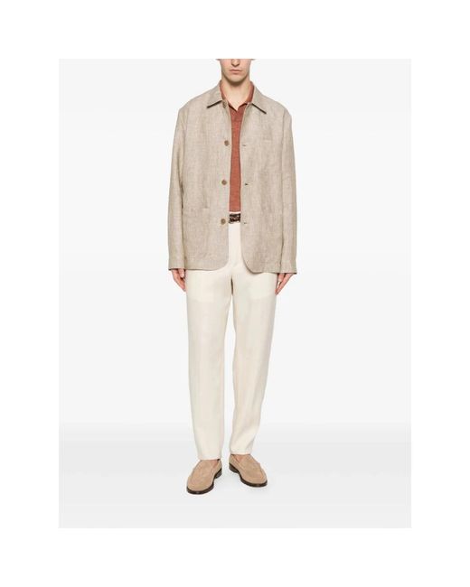 120% Lino Natural Light Jackets for men