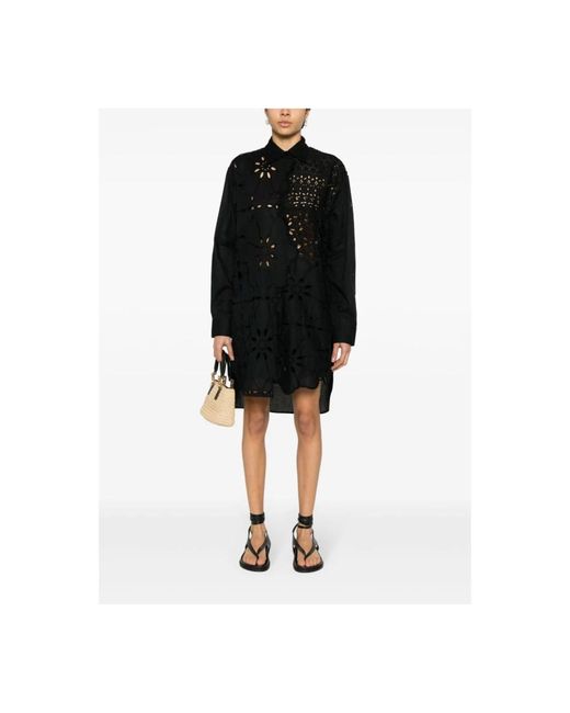 Ermanno Scervino Black Shirt Dresses