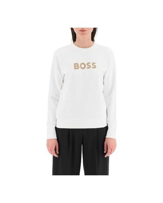 Boss White Sweatshirts