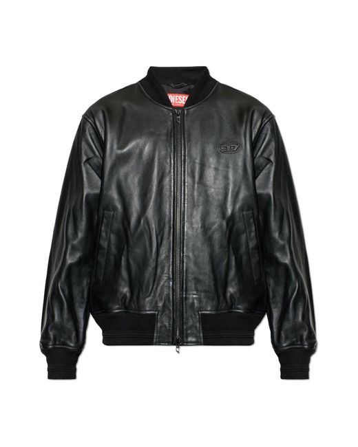 DIESEL Jassen ,Zwart ,Leather Jassen in het Black voor heren