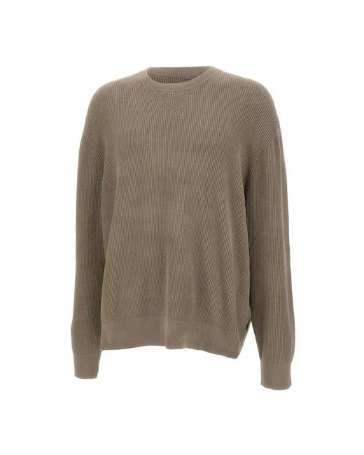 HUGO Brown Round-Neck Knitwear for men