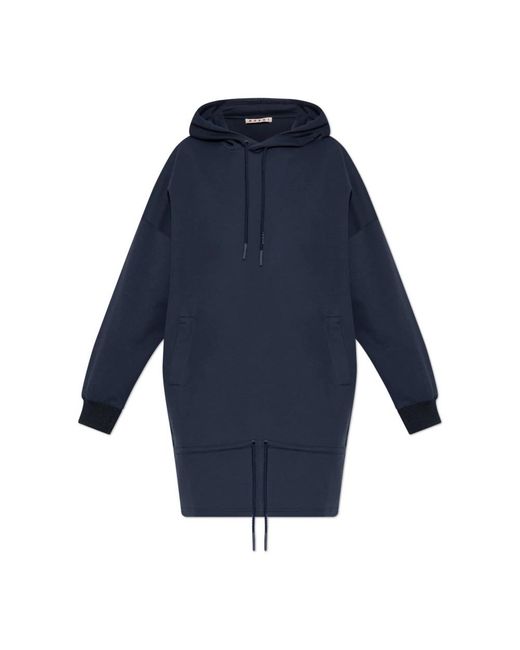 Marni Kleedjes ,Blauw ,Katoen Oversize Sweatshirt in het Blue