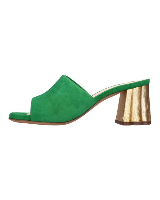 Chie Mihara Green Heeled Mules