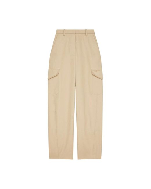 Givenchy Natural Baumwolle Wolle Hose Reißverschluss