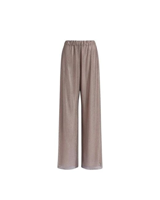 Alberta Ferretti Brown Wide Trousers