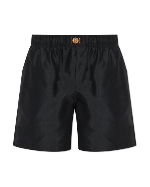 Versace Badmode ,Zwart ,Satijn Zwembroek in het Black voor heren