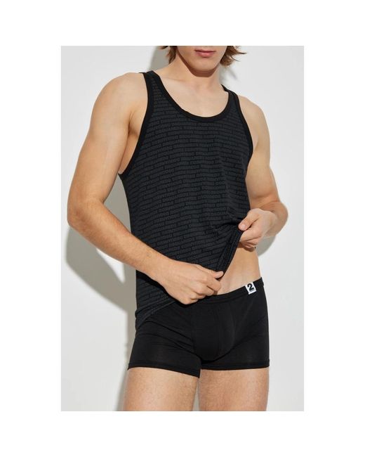 DSquared² Black Sleeveless Tops for men