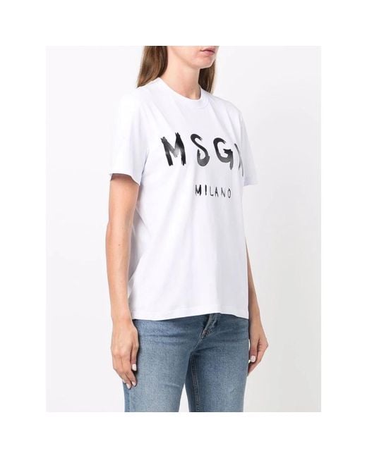 MSGM White T-Shirts
